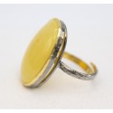 Кольцо из серебра с янтарём