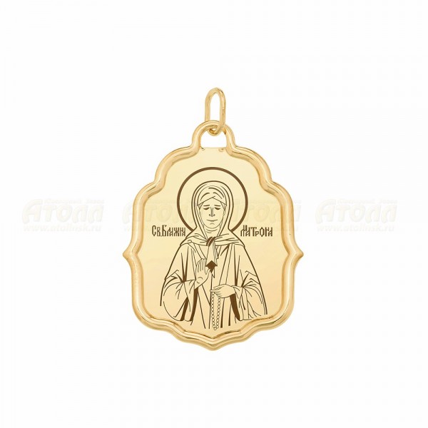 Образ святой блаженной Матроны из золота