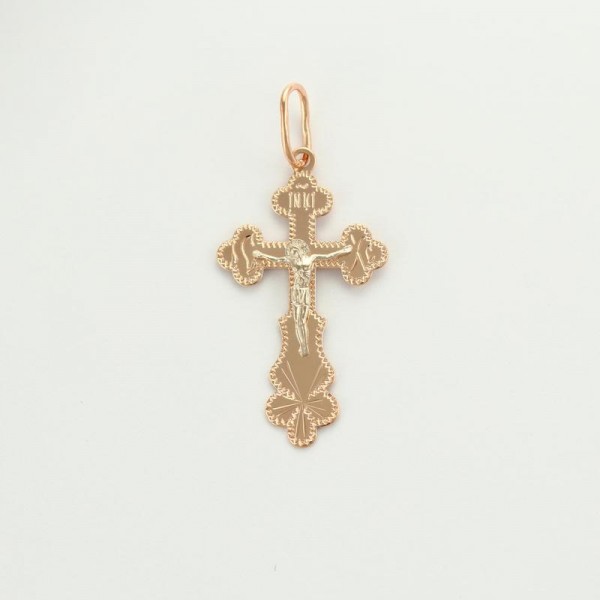 Крест из золота с гравировкой