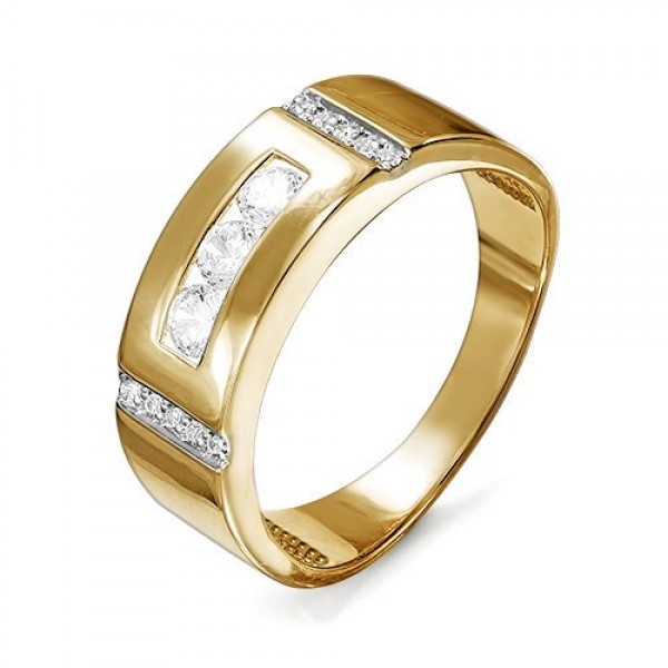 Перстень из золота с фианитом