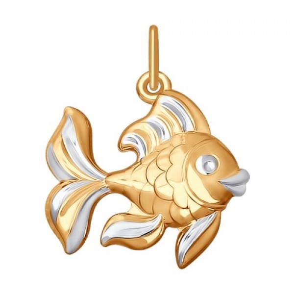 Подвеска из золота "Золотая рыбка"