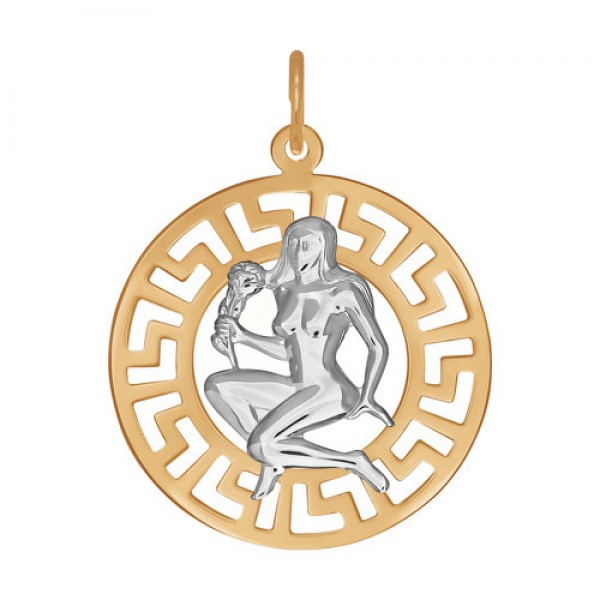 Подвеска знак зодиака из золота "Дева"