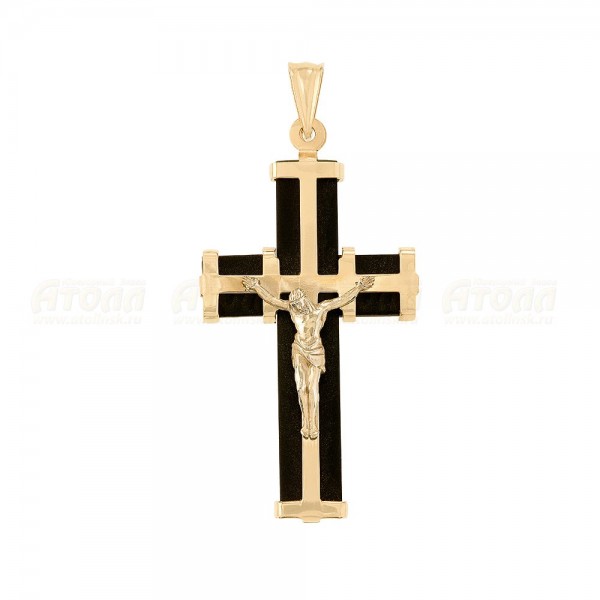 Крест из золота с каучуком