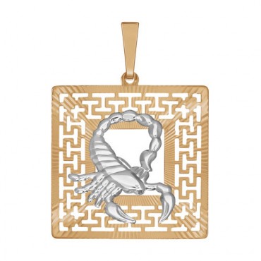 Подвеска знак зодиака из золота "Скорпион"