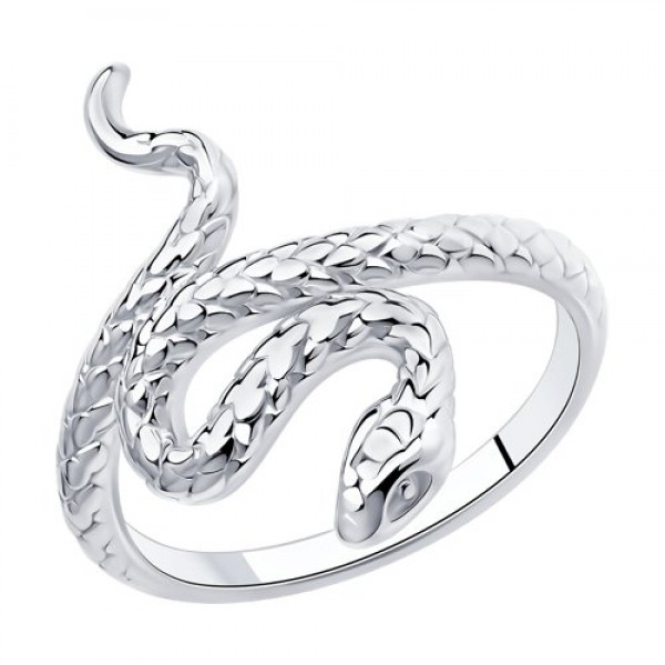 Кольцо из серебра "Змея"